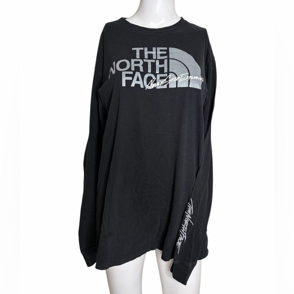 The North Face Black Graphic Long Sleeve Tee
